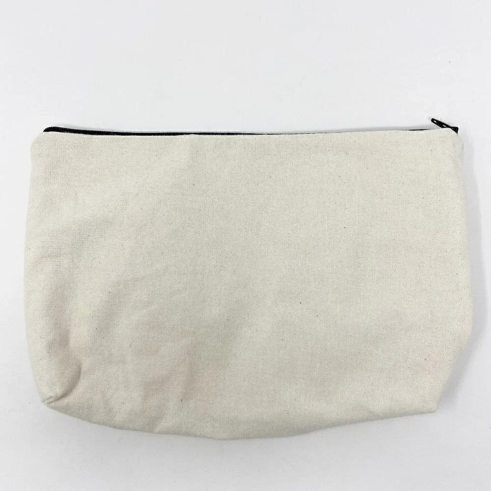 It's What's Inside That Counts Canvas Makeup Zip Top Bag
